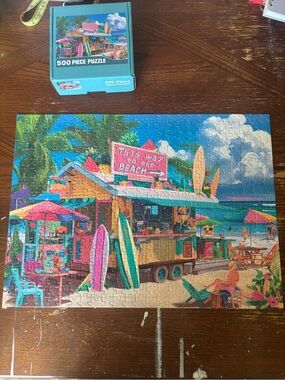 Beach Scene 500 Piece Jigsaw Puzzle